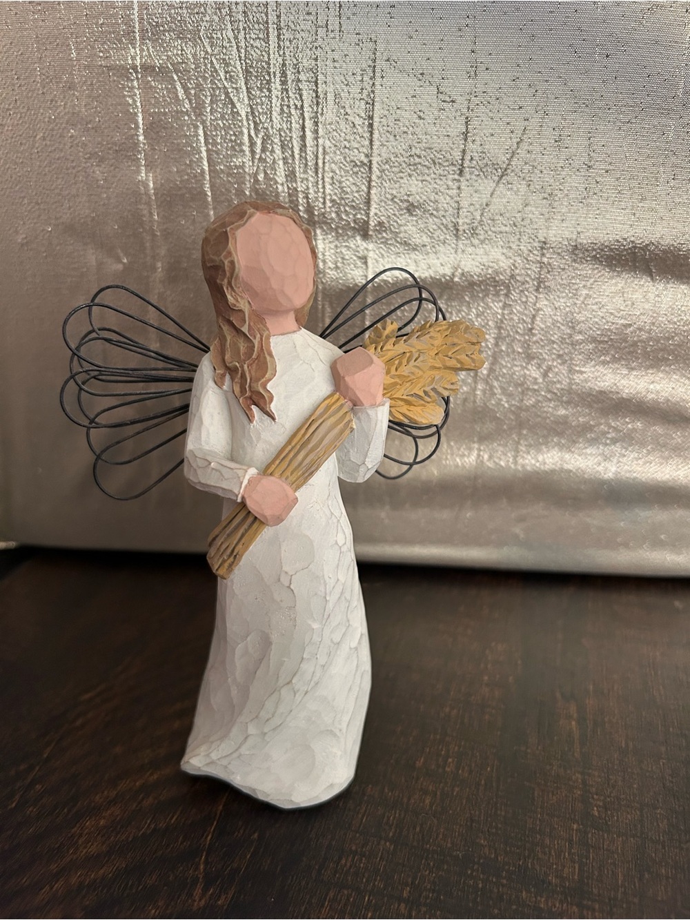 Willow Tree Angel of Autumn Figurine - White, Tan & Pink Accent